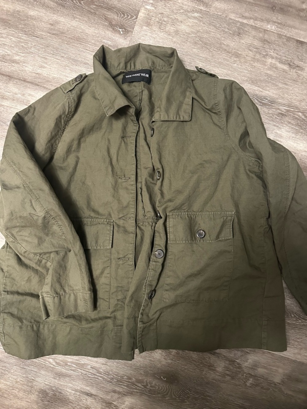 Who What Wear Olive Green Utility Jacket